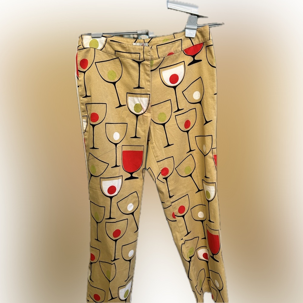 Women’s pants size 2 martini print cotton with spandex